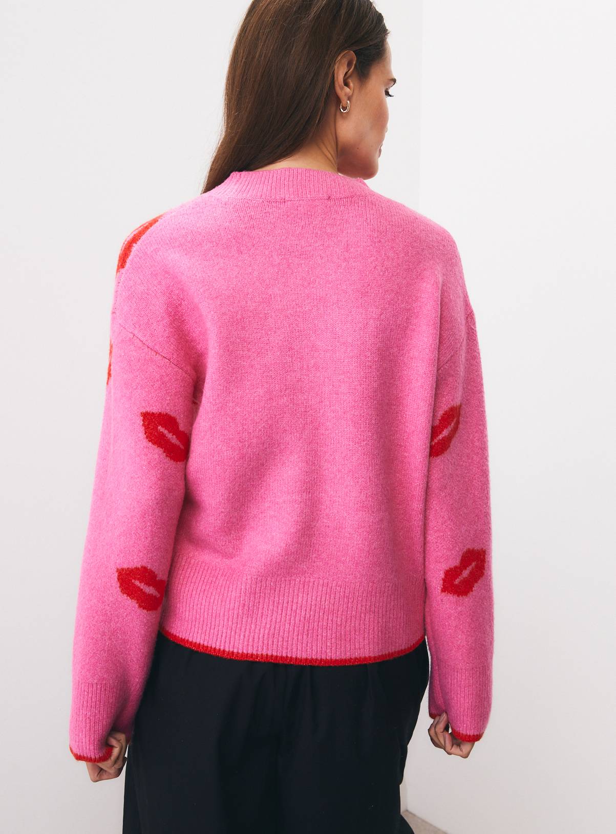 Pink Christmas Kisses Jumper S - Image 4